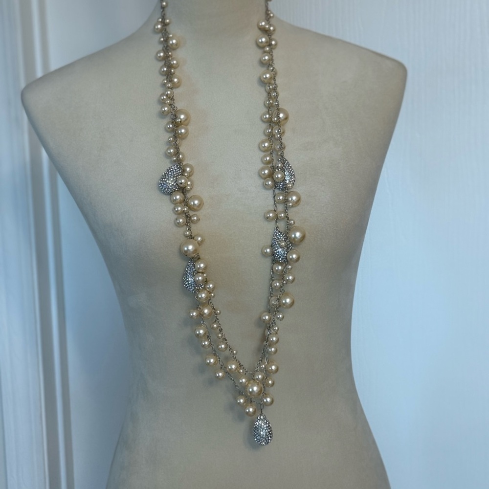 LAST CALL - Coldwater Creek Pearl and Silver Necklace